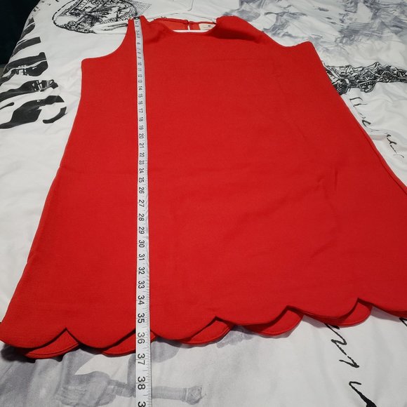 NWOT Red Scallop Bottom Tank Dress - Picture 7 of 7